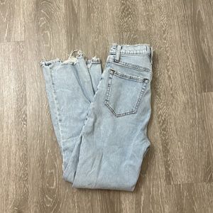 Abercrombie curve love ankle straight ultra high rise jean
